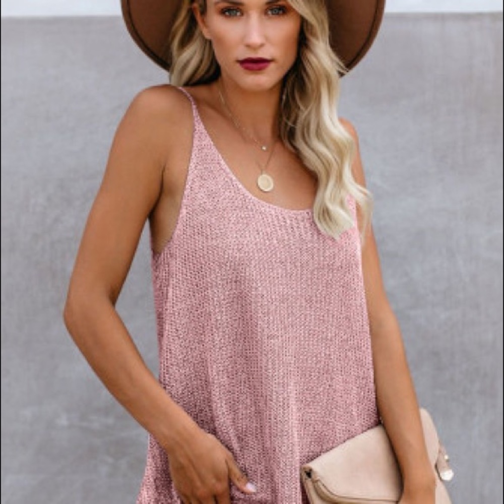 Dusty Rose Knit Tank
